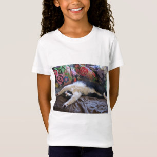 Camiseta Gatos Engraçados E Engraçados Dormindo Meninas T