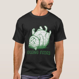 Camiseta Gatos Engraçados e Gordos Desenhados para Amantes 