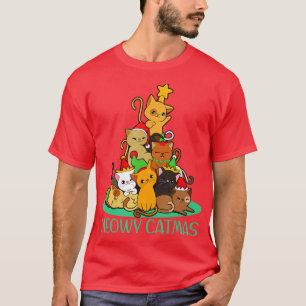 Camiseta Gatos Engraçados Feliz de Natal