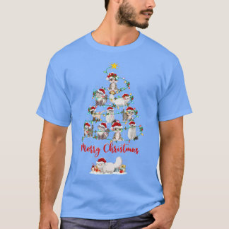 Camiseta Gatos Engraçados Lover Xmas Iluminação Santa Hat C