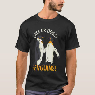 Camiseta Gatos Engraçados Ou Cães Pinguins Crianças Pinguim