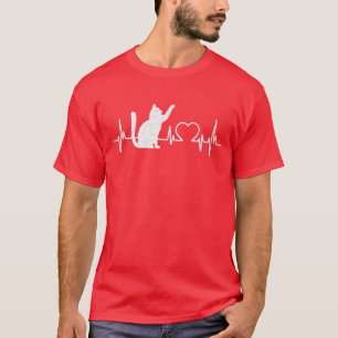 Camiseta Gatos Engraçados para Mulheres - Coração do Pão-de