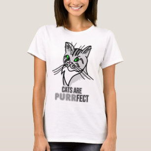 Camiseta Gatos Engraçados São Perfeitos