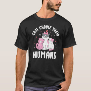 Camiseta Gatos Escolhem Seu Gato Gato Gato Humano Humor 1