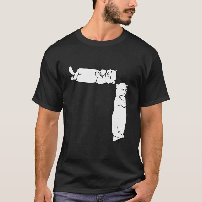 Camiseta Gatos esperando para se desculpar (Frente)
