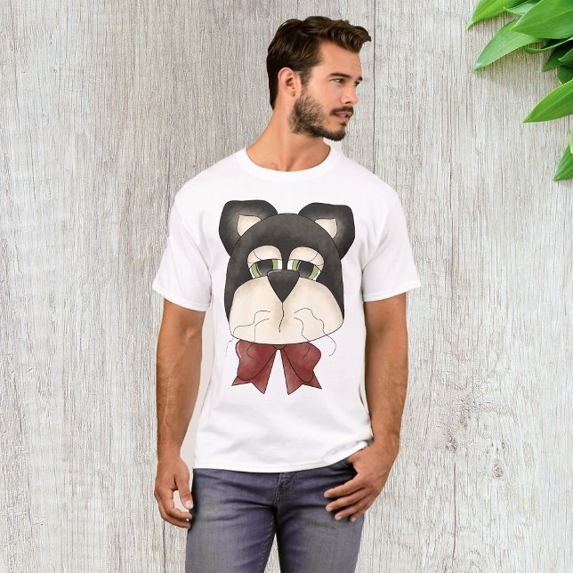 Camiseta Gatos Face Mens T-Shirt (Criador carregado)