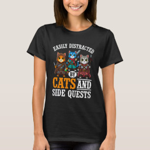 Camiseta Gatos Facilmente Distraídos Missão Paralela Homens