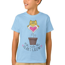 Camiseta - Gatos Fazem o Coração Crescer - Azul