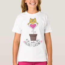 Camiseta - Gatos Fazem o Coração Crescer - Branco