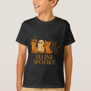Camiseta Gatos felinos assustadores halloween bruxa fantasm