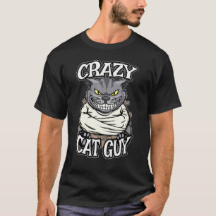 Camiseta Gatos Felinos Loucos De Cara De Gato Louco
