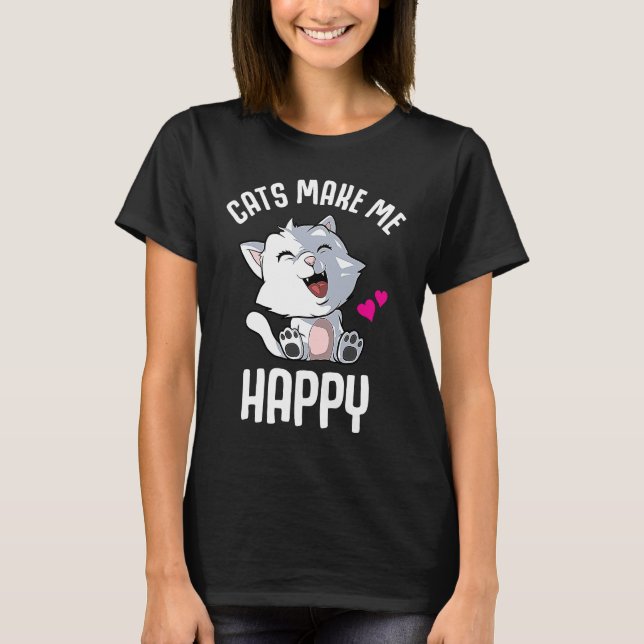 Camiseta Gatos Felizes (Frente)