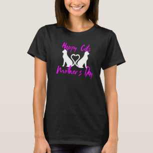 Camiseta Gatos Felizes Dia das Mães Gata Mamãe
