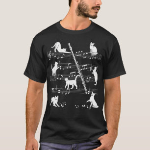 Camiseta Gatos Flautistas Ou Flautistas Para Brincadeira De