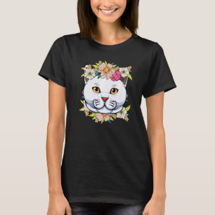 Camiseta Gatos Flores Primavera Natureza Floral Direitos do