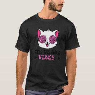 Camiseta Gatos Fofo da Quinta Série com Óculos de Sol de Vo