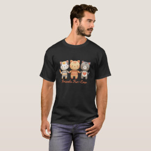 Camiseta Gatos Fofos Amigos Para Sempre