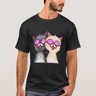 Camiseta Gatos fofos gato humoroso miau retrato de gatinho