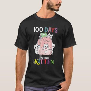 Camiseta Gatos Fofos na Mochila 100 Dias Você Deve Ser um G