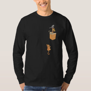 Camiseta Gatos fofos no bolso Kitty Cat
