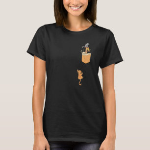 Camiseta Gatos fofos no bolso Kitty Cat