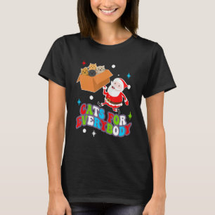 Camiseta Gatos Fofos Para Todos PJs Engraçados de Natal Pap