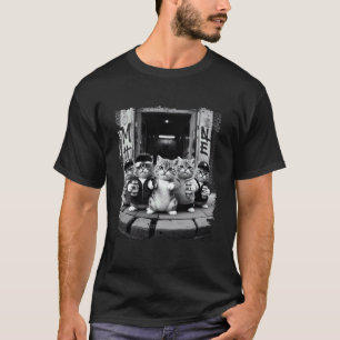 Camiseta Gatos Gângster Engraçados Homens Mulheres Amante G