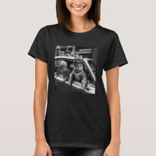Camiseta Gatos Gângster Engraçados Homens Mulheres Amante G