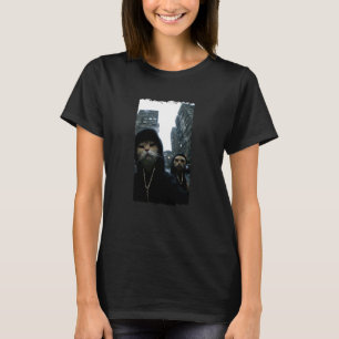 Camiseta Gatos Gângster Streetwear Motivo de gato legal Eng