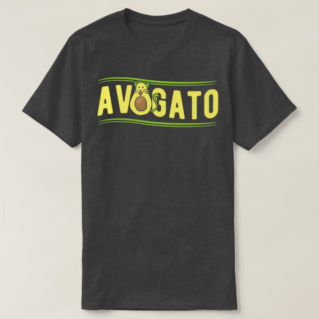 Camiseta Gatos Gatos Avocado Sobrevivente Avogato Presente  (Frente do Design)