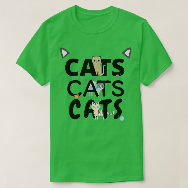 Camiseta Gatos Gatos Gatos 1 (Frente do Design)