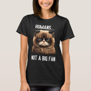 Camiseta Gatos Humanos Não Um Grande Gato Fã Gatinho Cita H