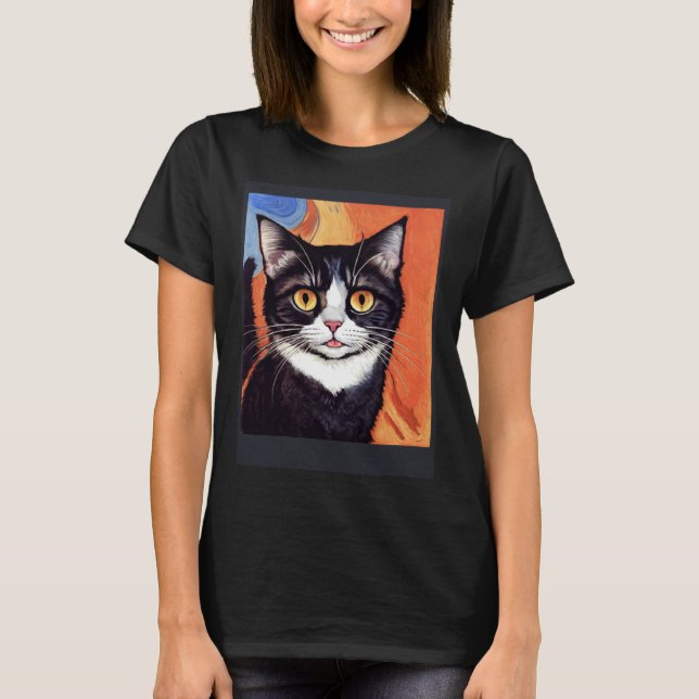 Camiseta Gatos Impressionistas Gritantes Impressionistas (Frente)