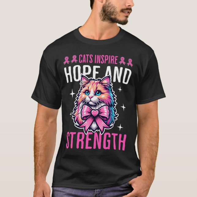 Camiseta Gatos Inspiram Esperança E Força (Frente)