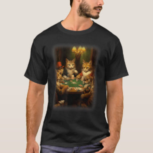Camiseta Gatos Jogando Poker Um Amigo em Necessidade Arte