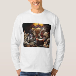 Camiseta Gatos jogando pôquer