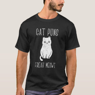 Camiseta Gatos Jogos de palavras Me Freak Meowt gato