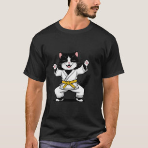 Camiseta Gatos Judo Engraçado Artes Marciais Animais para H