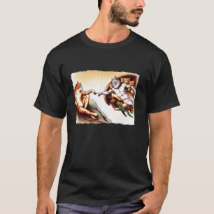Camiseta Gatos Kitty Criação Reimaginada Pintura Paródia Ga