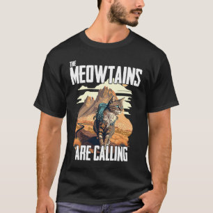 Camiseta Gatos Legais de Caminhada Para Homens Mulheres Cri