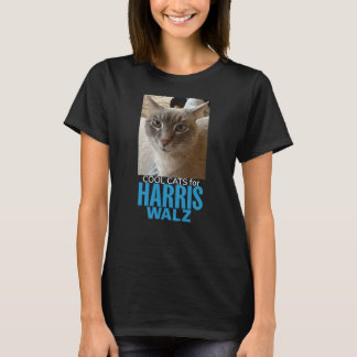 Camiseta Gatos legal para Harris/Walz - preto
