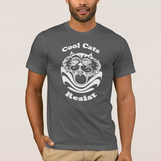 Camiseta Gatos legal resistem à camisa-T (Frente)