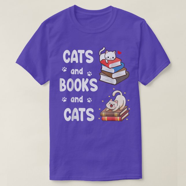Camiseta Gatos, Livros E Gatos, Pai Feliz, Rea (Frente do Design)