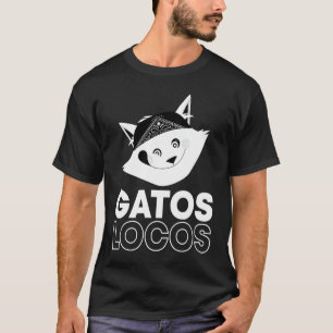 Camiseta Gatos Locos T Funny Kitty Cat Latina