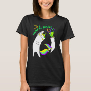 Camiseta Gatos Mardi Gras festa animais amam celebrações ca