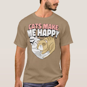 Camiseta Gatos me fazem feliz amor de gato