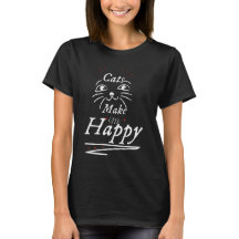Gatos Me Fazem Feliz – Design de Rosto de Gato Fof