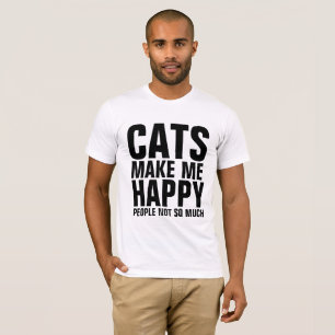 Camiseta GATOS ME FAZEM FELIZ, PESSOAS NÃO TANTO T-shirts