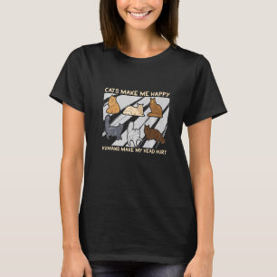 Camiseta Gatos Me Fazem Humanos Felizes Fazer Minha Cabeça 