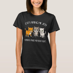 Camiseta Gatos Me Trazem Joy Humans Faz Minha Cabeça Machuc